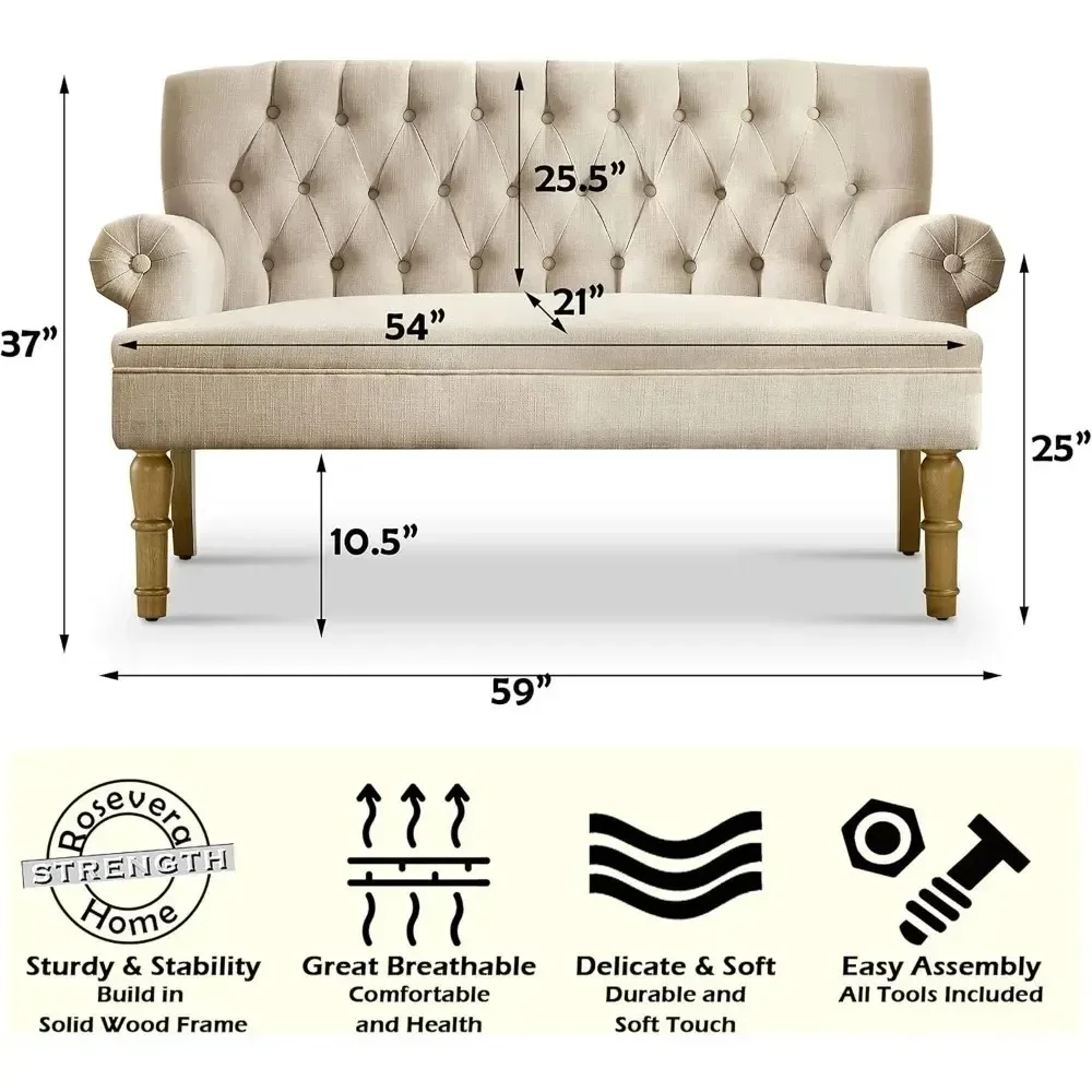 Living Room Loveseat Sofa Set Couch 2