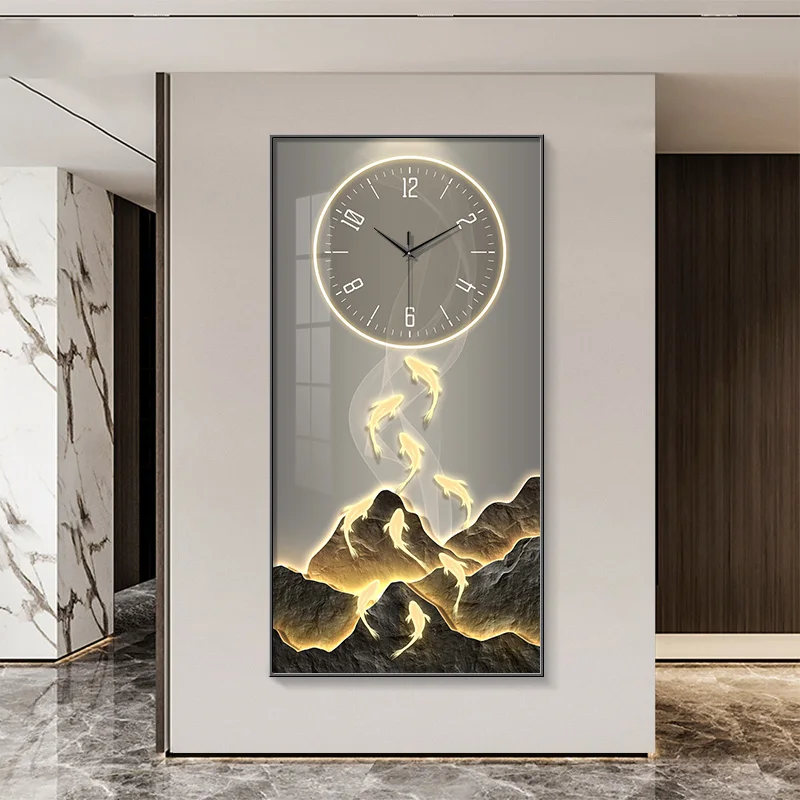 Modern Creative LED Wall Clock Lamps Mural Lighting 6