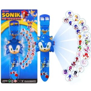 Game Hedgehog Cartoon 24 Pattern 3D Projection Watch Sonic Action Figure 1
