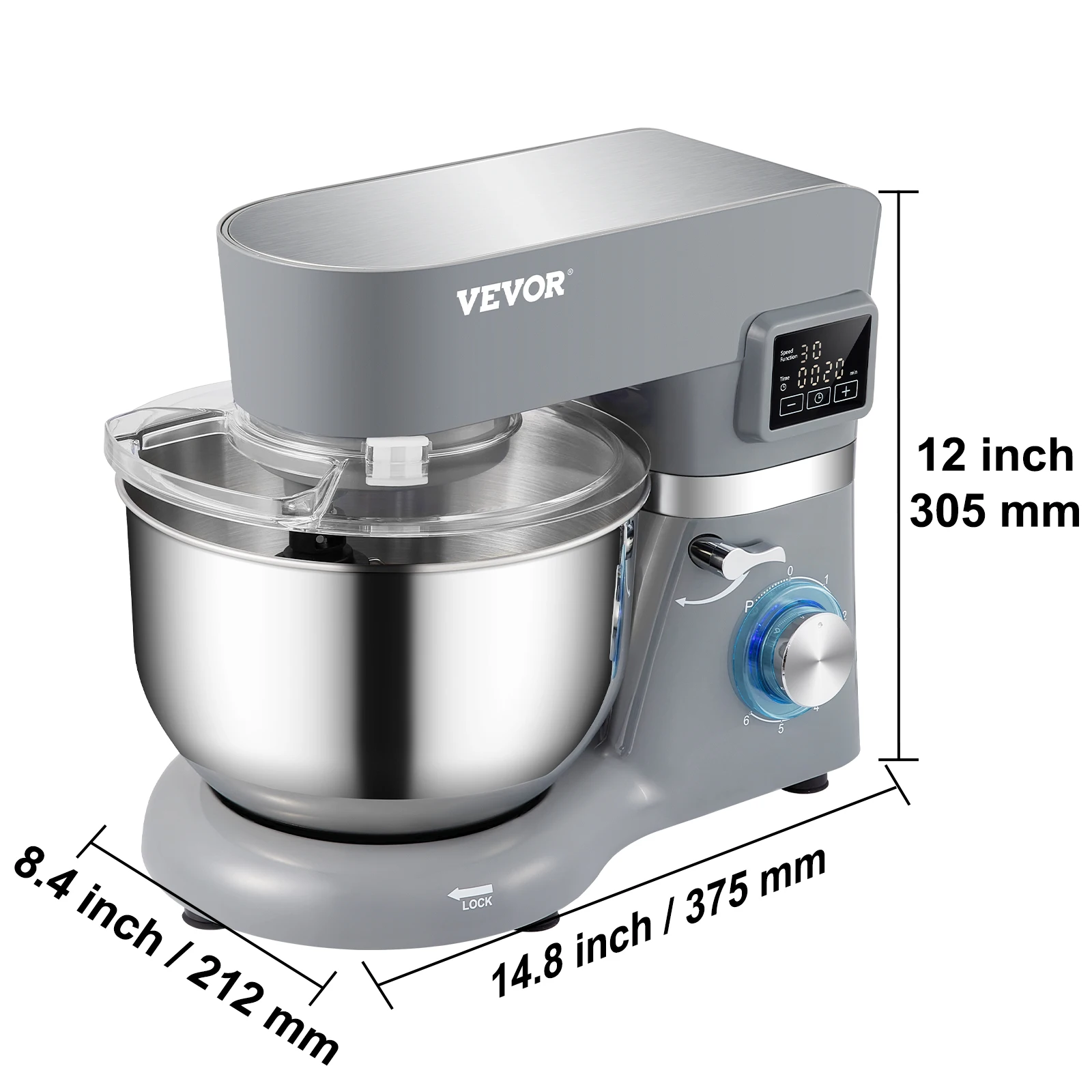SucceBuy 5.5/7LElectric Stand Mixer with 6Speeds 8