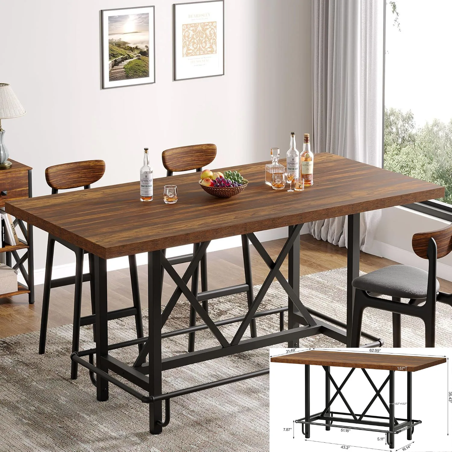 63 Inch Dining Table 7