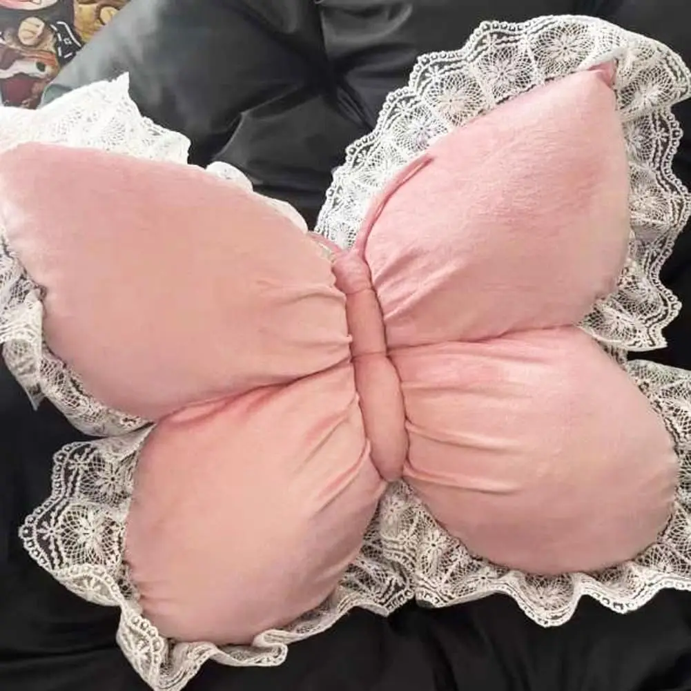 Cute Princess Butterfly Office Pillow Living Room Bow Bedroom Car Sofa Cushion 3