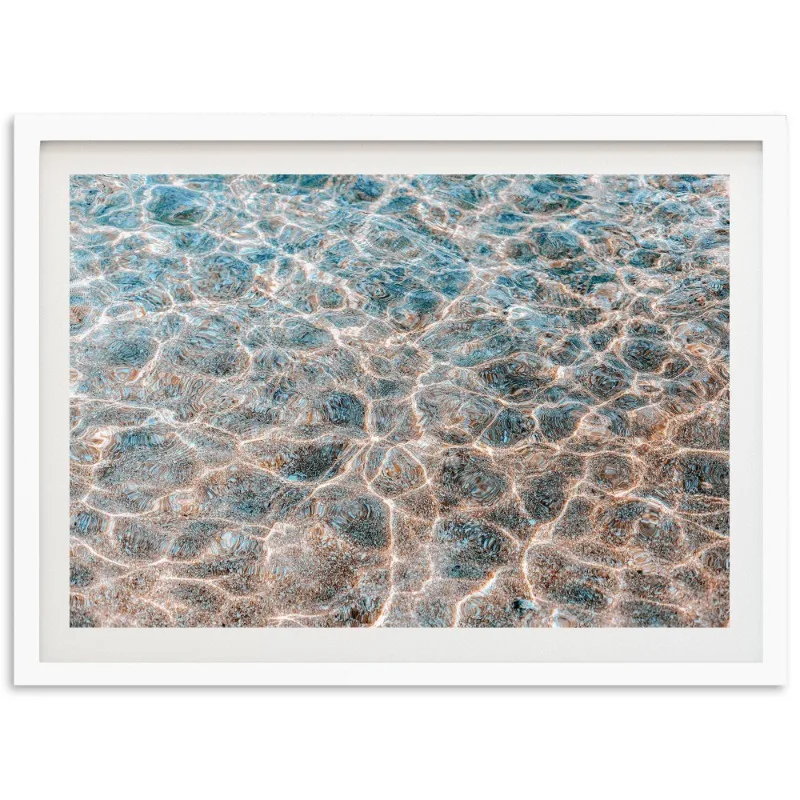 Modern Blue Ocean Waves Surf Poster Summer Seascape Coastal Beach 22