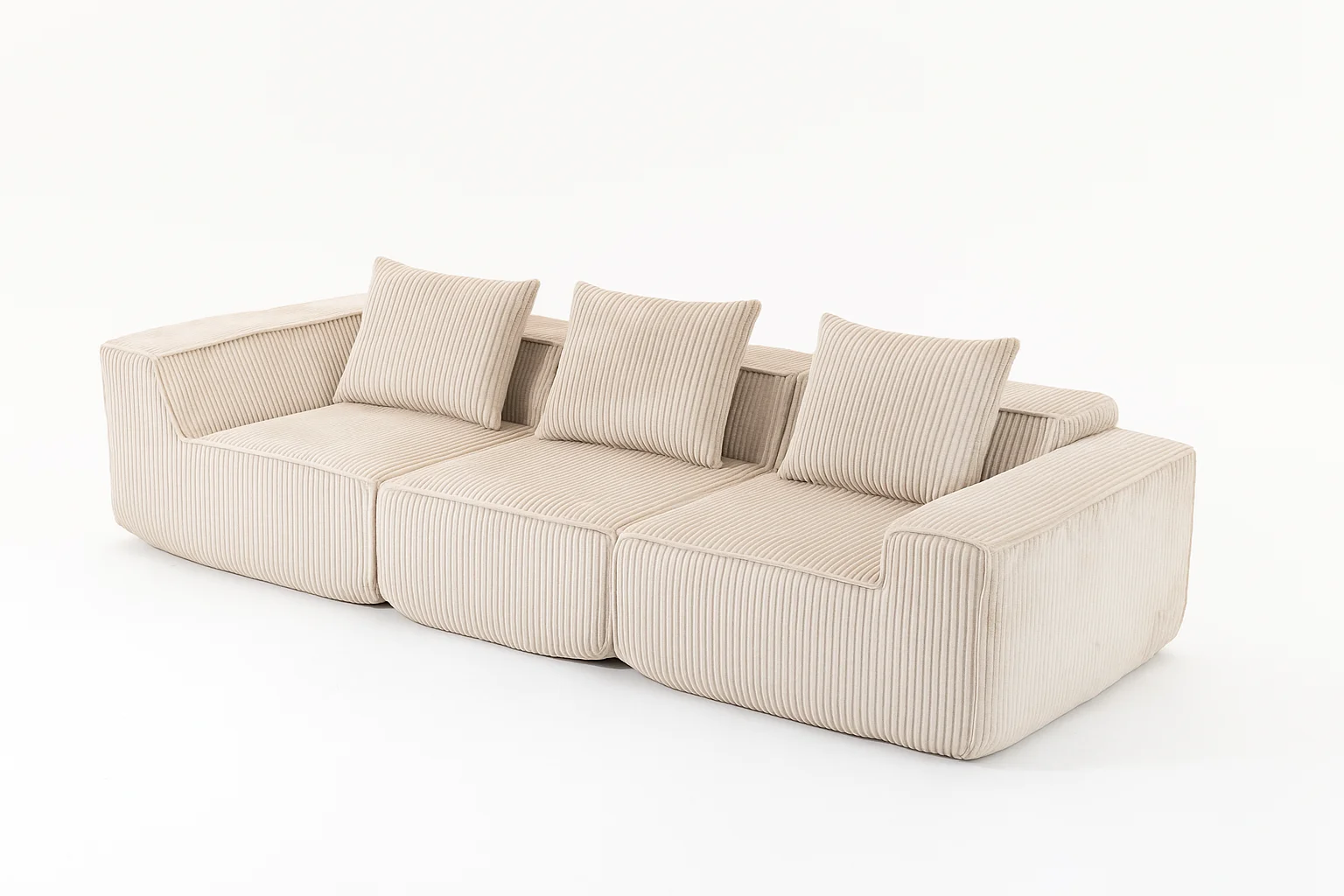 Sectional boneless Couch with L-Shape 17