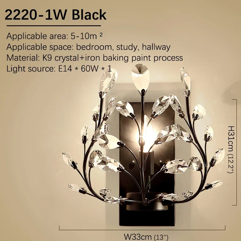 BROTHER Modern Crystal Wall lamp 5