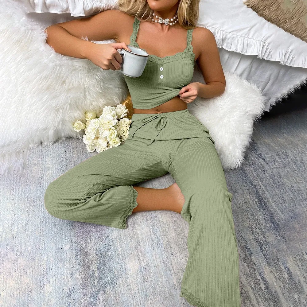 Women Pajama Sets Pijama Pajamas Woman autumn Set Sexy Women Sleepwear Underwear 3