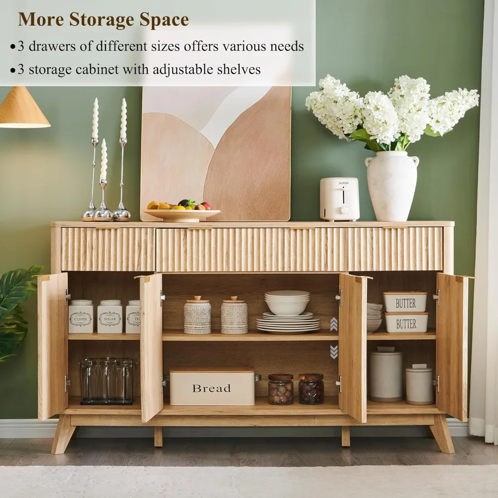Large Buffet Sideboard Cabinet with Storages, 60 4