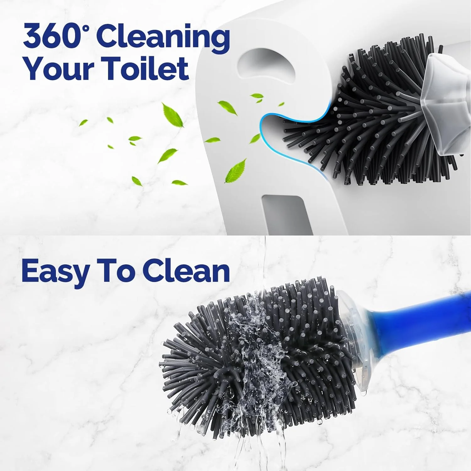 Water Spray Silicone Toilet Brush 40cm 2