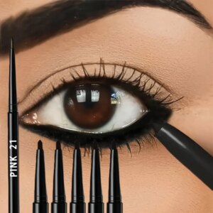 5-Pack Waterproof & Sweat-Proof Black Eyeliner Pencil -Long-Lasting, 1