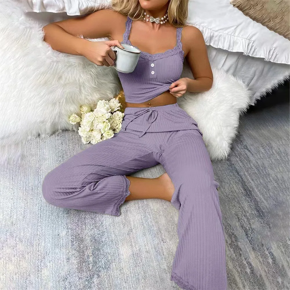 Women Pajama Sets Pijama Pajamas Woman autumn Set Sexy Women Sleepwear Underwear 4