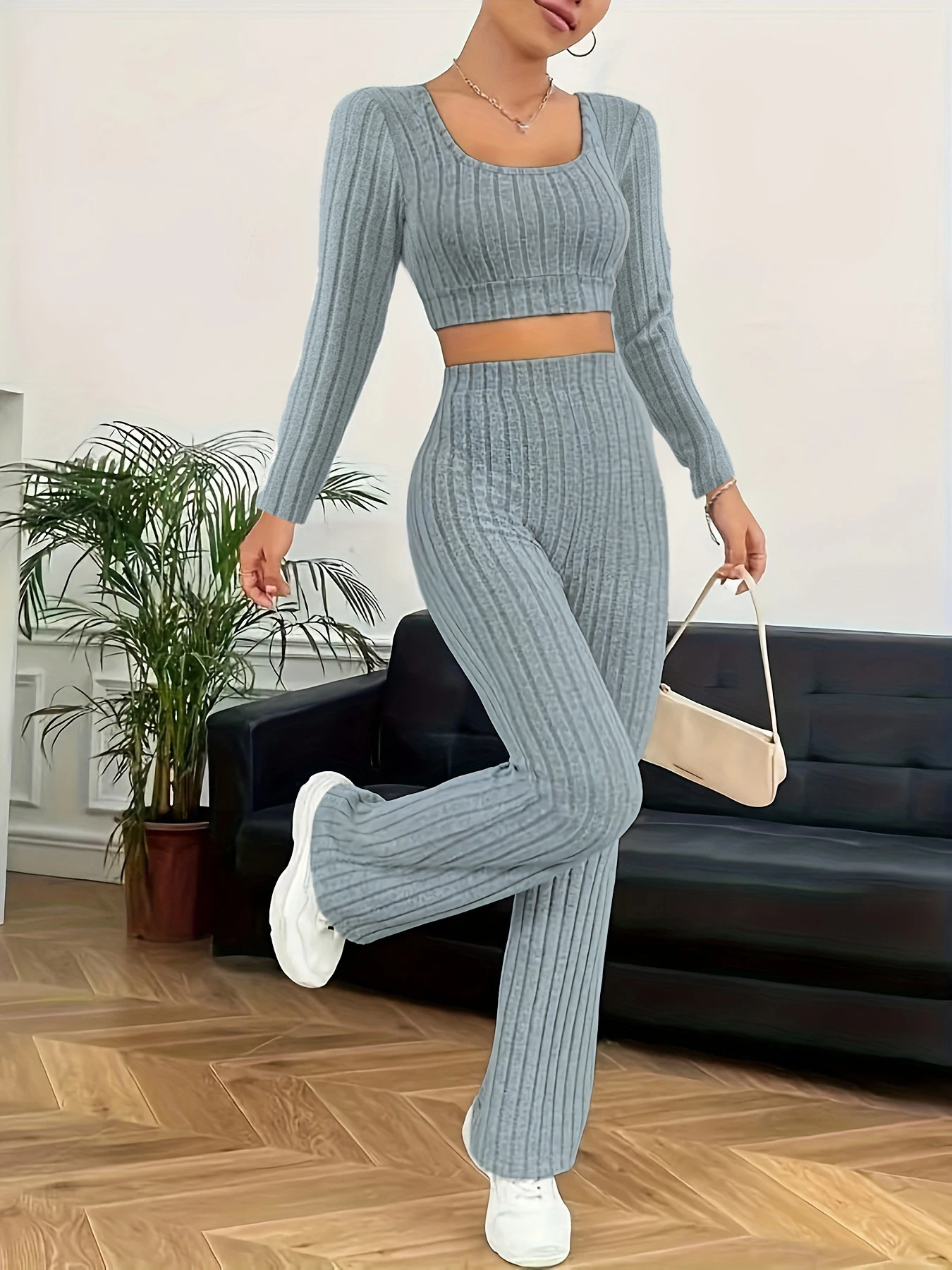 Women's Autumn and Winter Loungewear Set, Sporty Style, Slim Fit, Simple and Comfortable,, 6