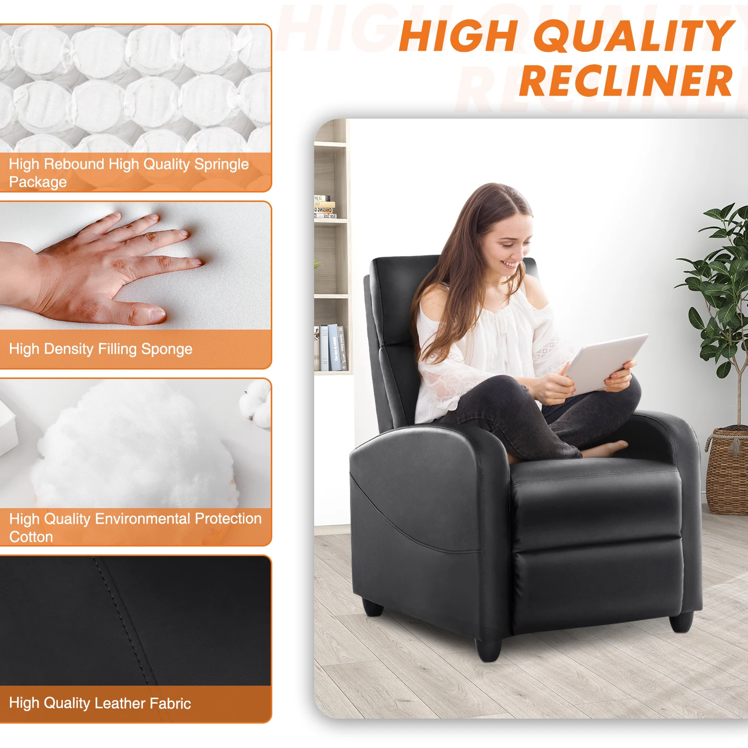 JHK Recliner Chair Massage Sofa 6
