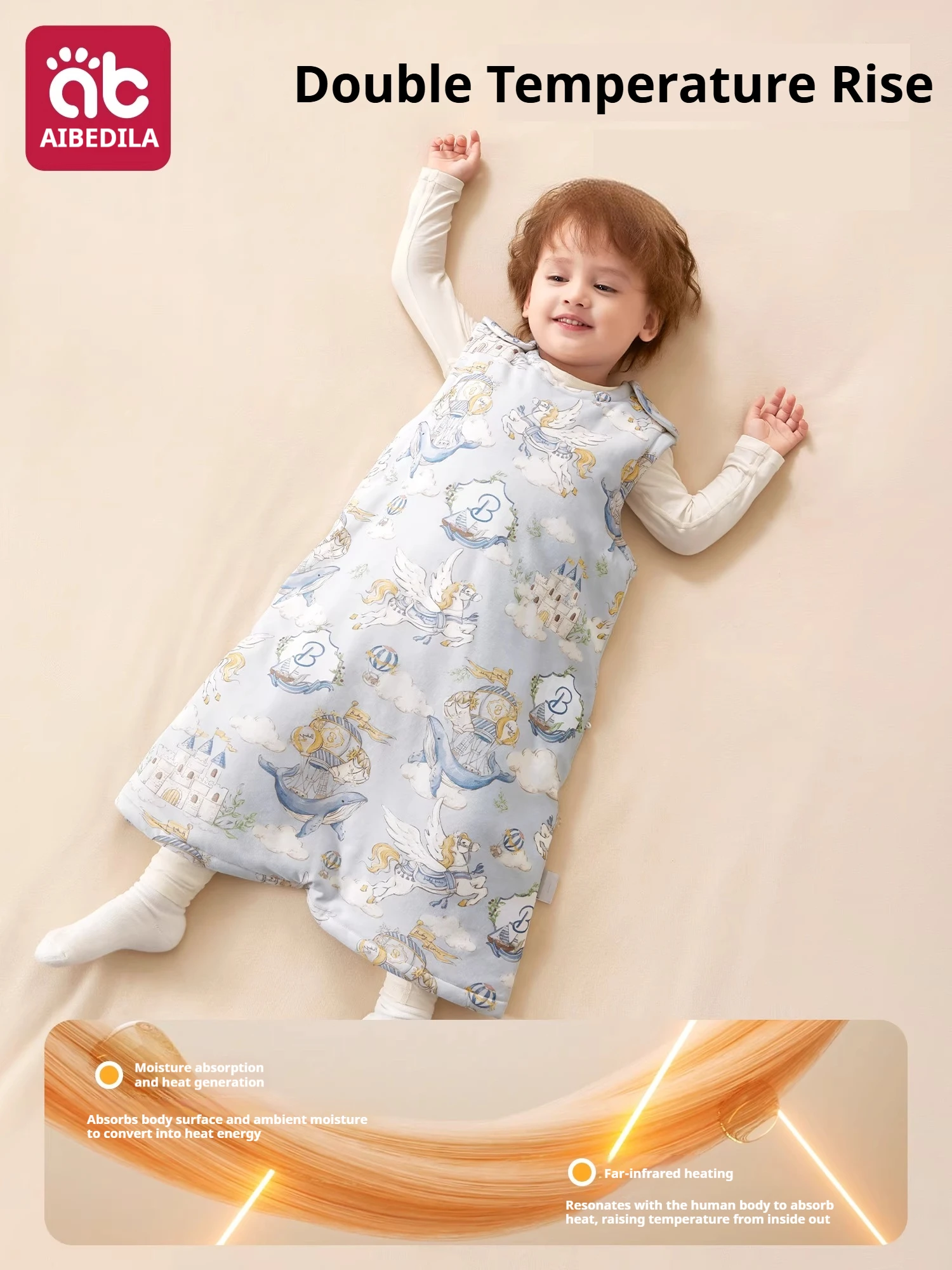 AIBEDILA Baby Sleep Sack Cotton Newborn Sleeveless Sleep Bag Soft Cozy Kids Wearable Blanket 2