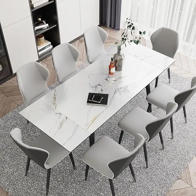 Extendable Dining Table for 4-8, 55 7