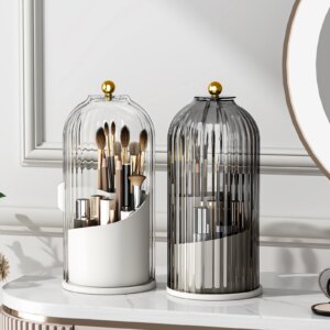 YOOLENS Makeup Brush Holder Organizer with Lid,360 Bathroom 1