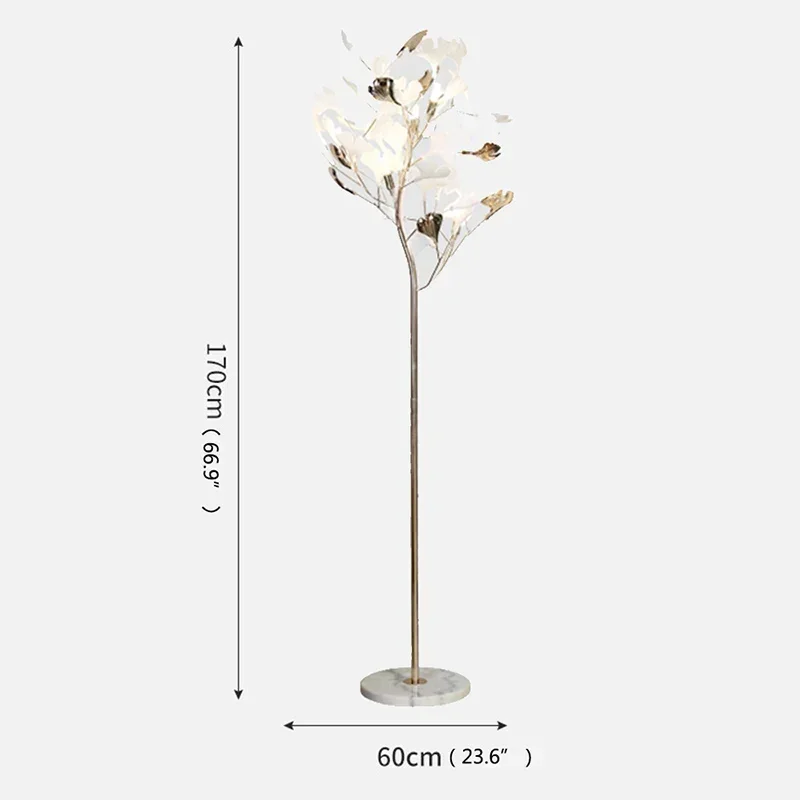 GISELLE Nordic Creative Floor Lamp Ginkgo Flower 7