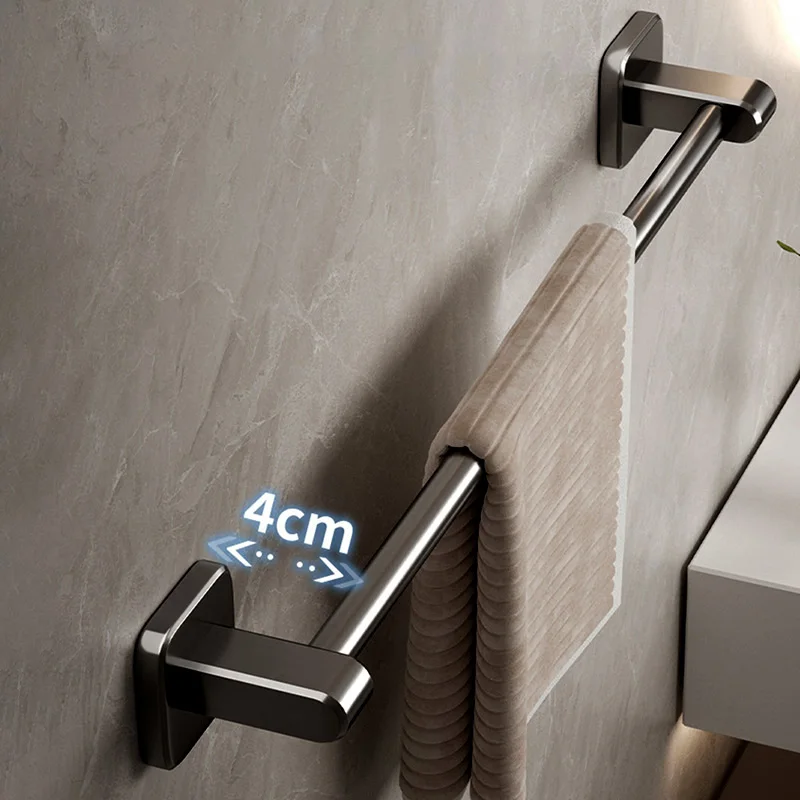 Self-Adhesive Bathroom Towel Rack Holder Rod 6