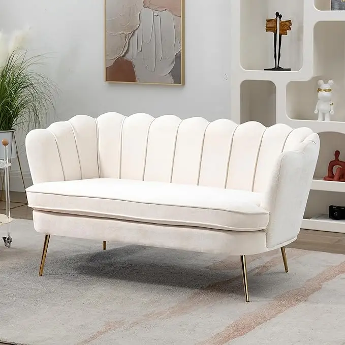 59” Small Modern Chenille Loveseat Sofa, 2-Seat 11