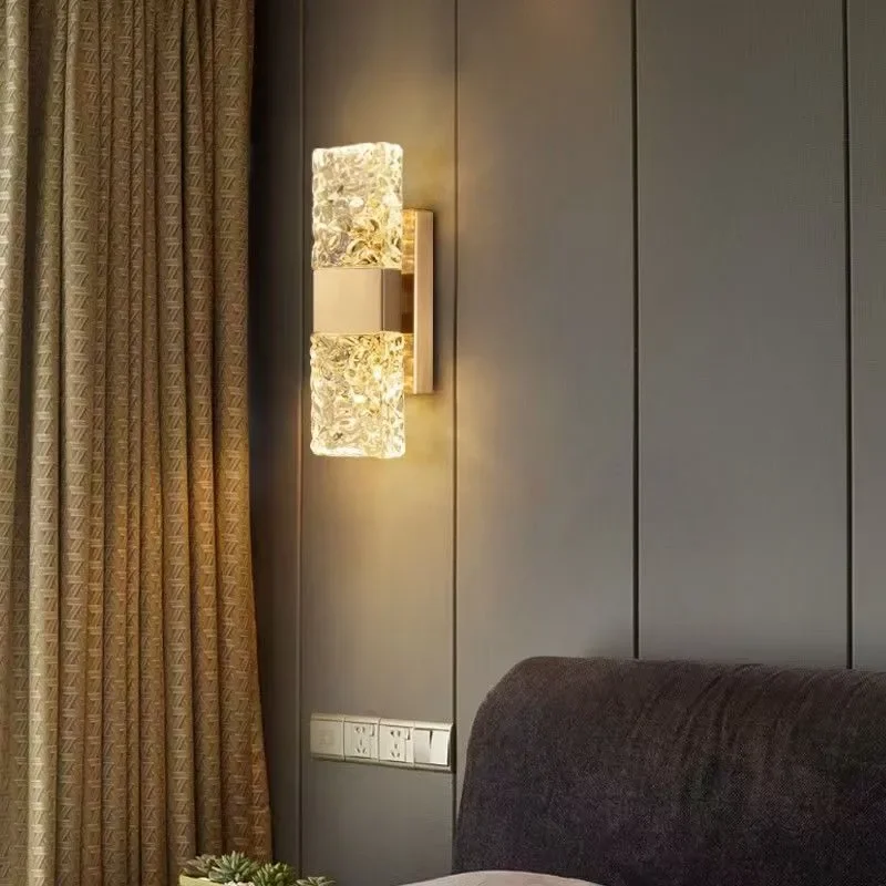 AOSONG Nordic Modern Crystal Wall Lamp LED 4
