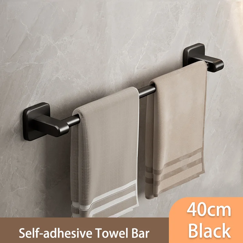 Self-Adhesive Bathroom Towel Rack Holder Rod 9