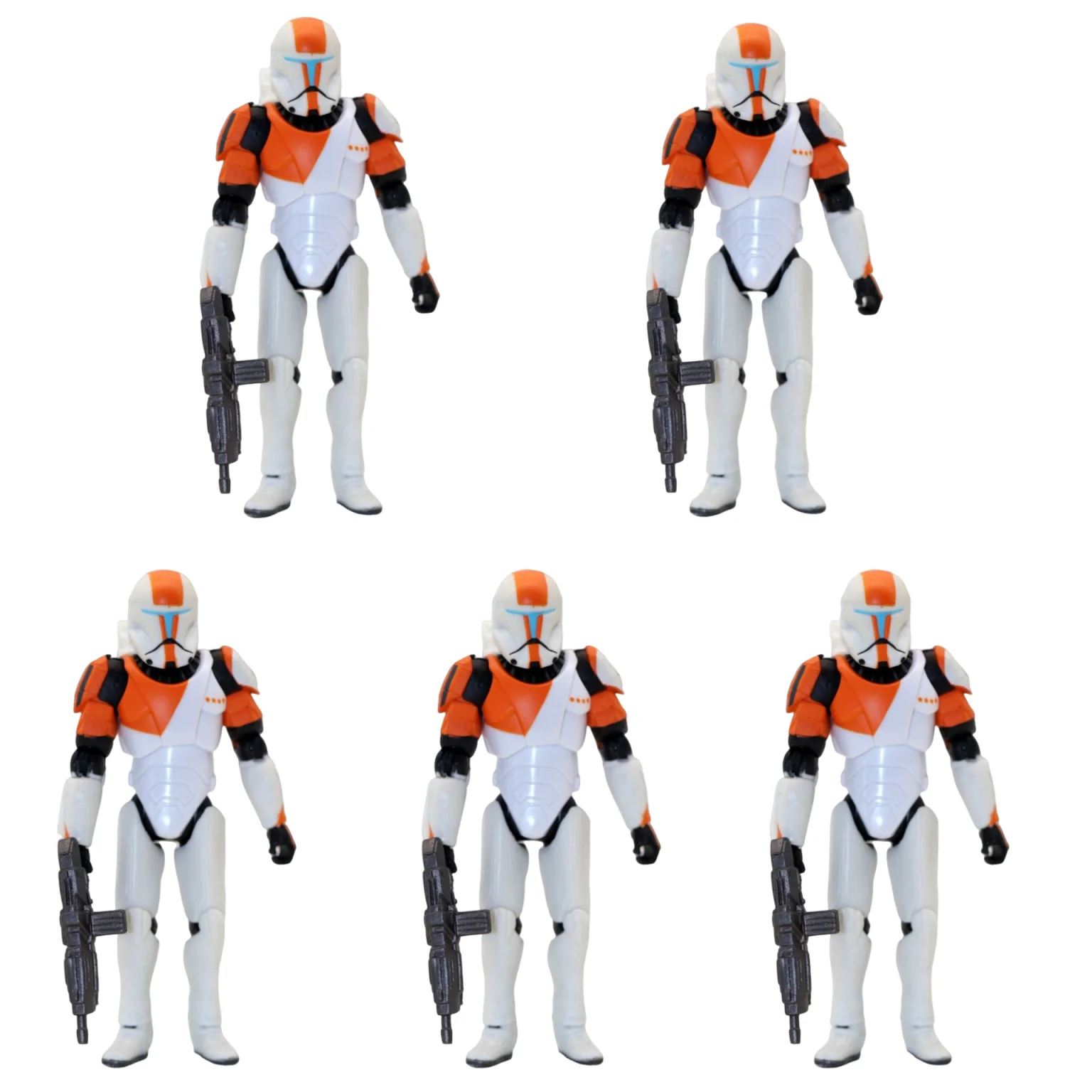 Lot SW Clone Wars Commando Boss 3.75 6
