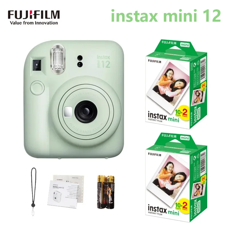 Genuine Fujifilm Instax Mini 12 Instant Camera With 20 Sheets Mini Film Paper Camera 10