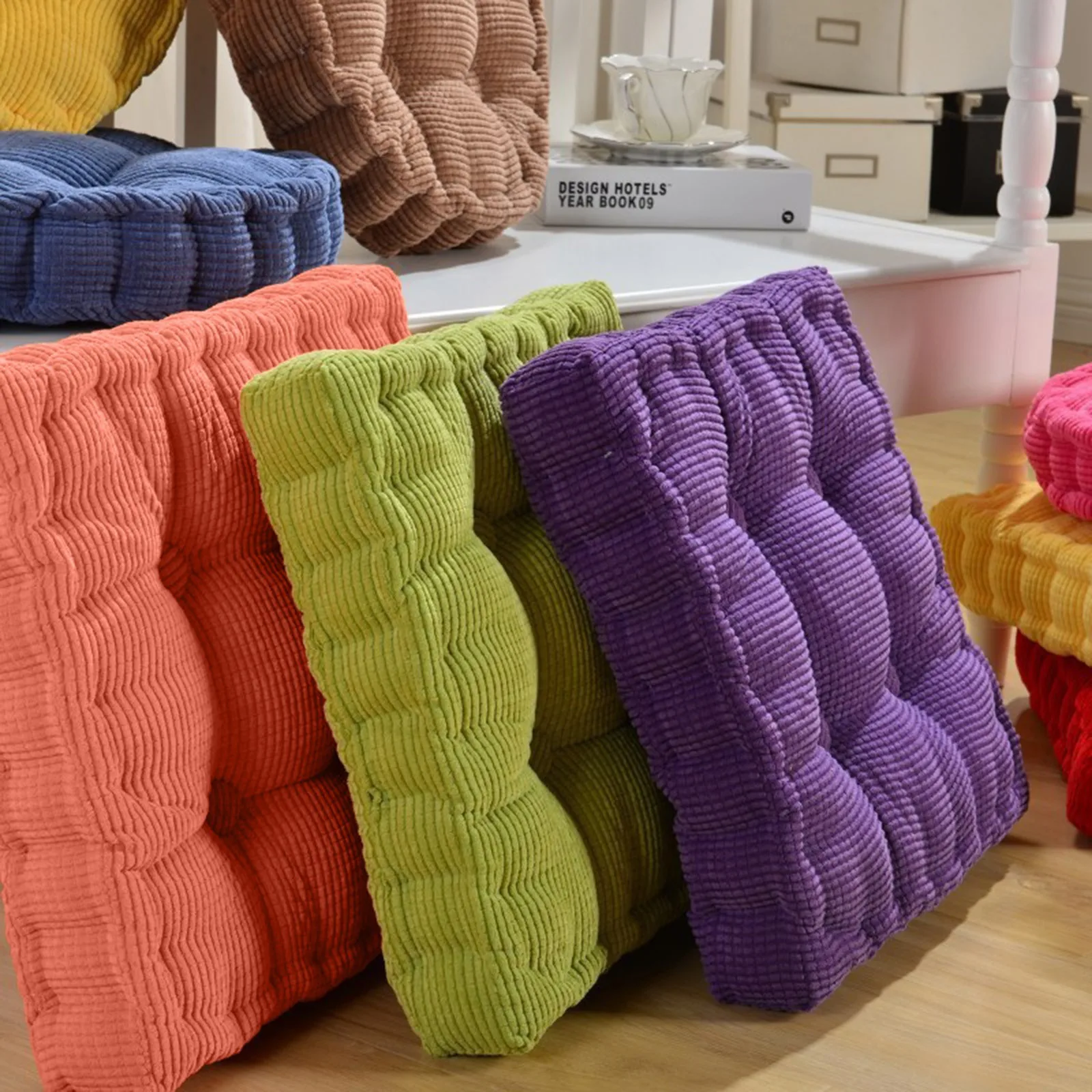 Meditation Floor Square Pillow For Seating On Floor Solid 1