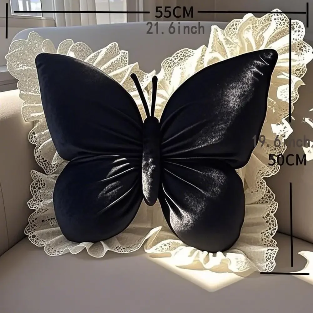 Cute Princess Butterfly Office Pillow Living Room Bow Bedroom Car Sofa Cushion 6
