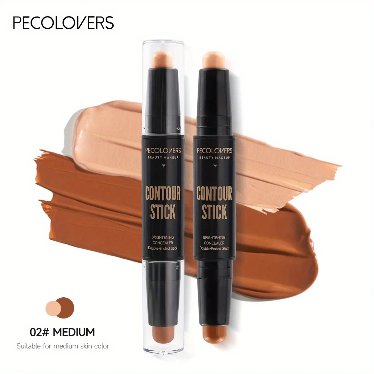 Double Head Highlight Pen Face Make Up Liquid Waterproof Contouring Foundation 7