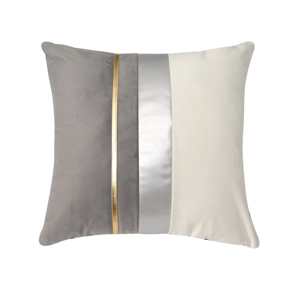 Luxury Velvet Cushion Cover, Patchwork Design Pillow Case, Home Decor, Sofa Pillow 9