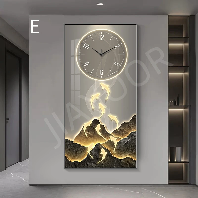 Modern Creative LED Wall Clock Lamps Mural Lighting 8