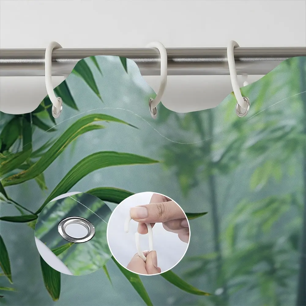 Soothing Bamboo Forest Shower Curtain for a Zen Bathroom, 6