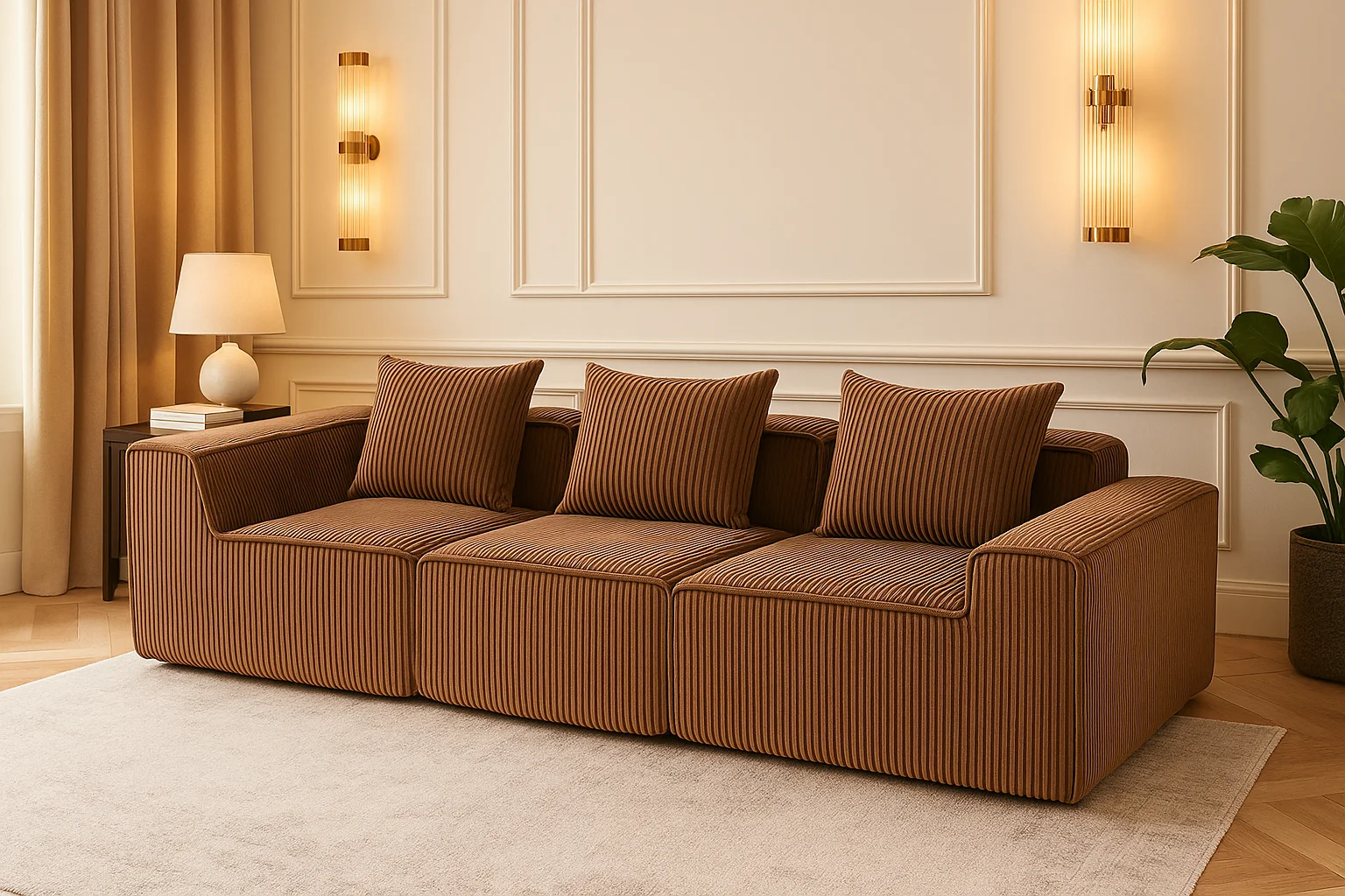 Sectional boneless Couch with L-Shape 19
