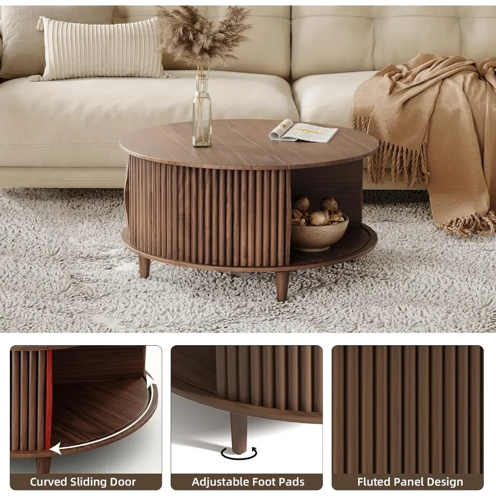 31.5 Round Fluted Coffee Table 5