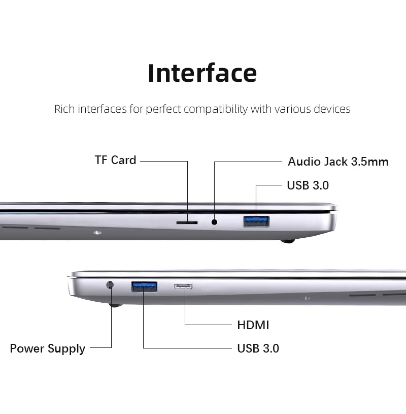 14.1inch Intel Atom A3950 Laptop Computer Windows 11 6