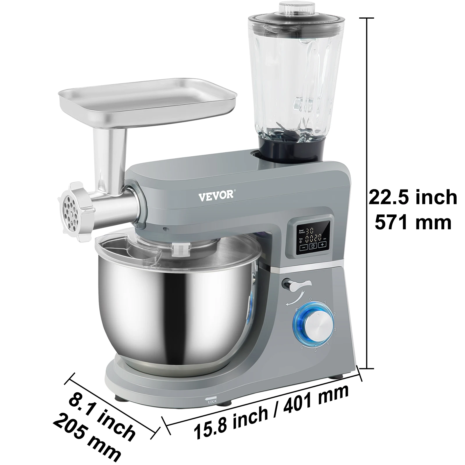 SucceBuy 5.5/7LElectric Stand Mixer with 6Speeds 7