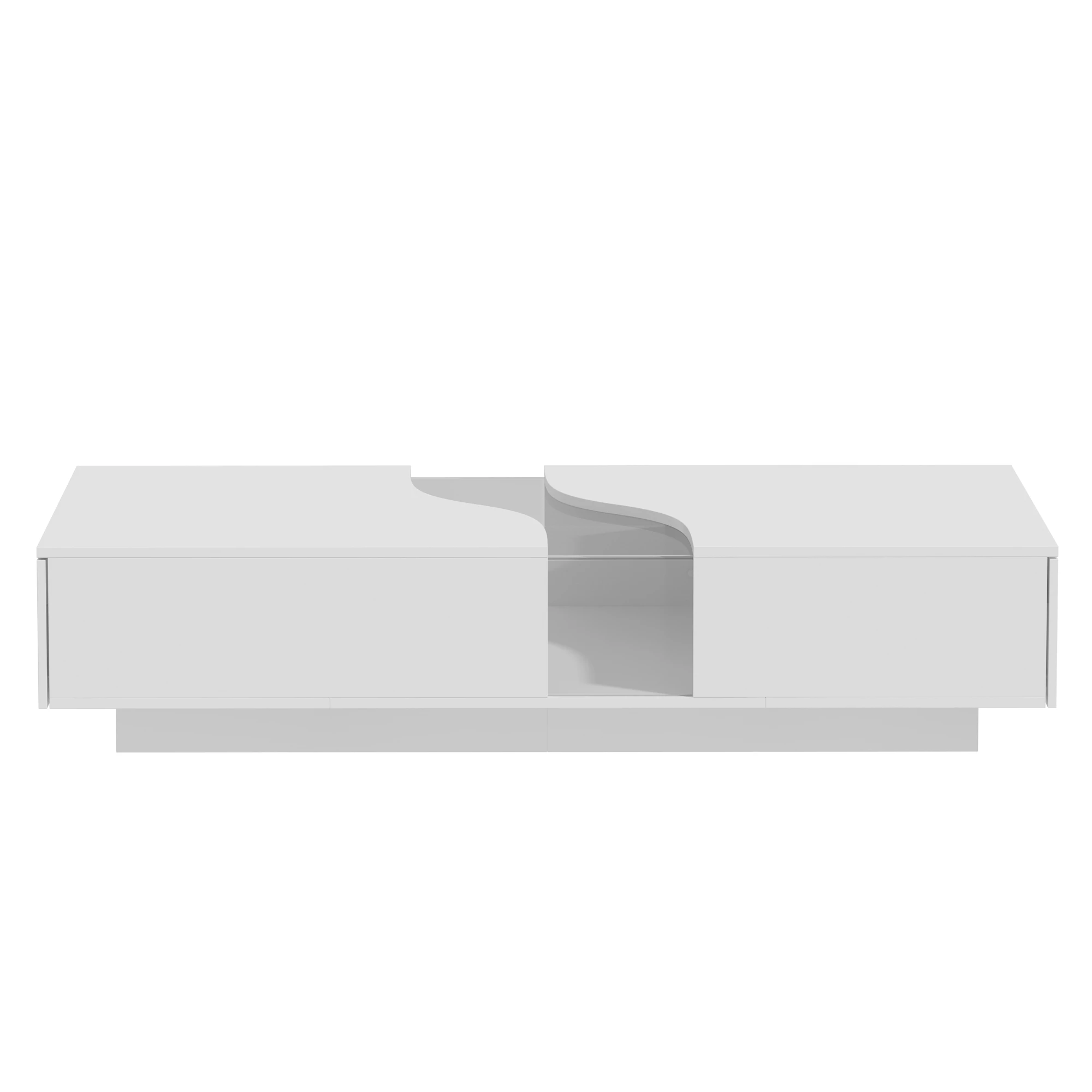 FUFU&GAGA 55.1'' Wide Modern Coffee Table 2