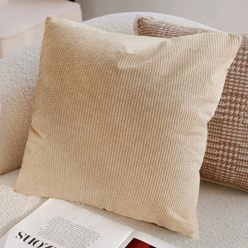 30x50/45x45CM Light Luxury Throw Pillow Cover Brown French Stamping 11