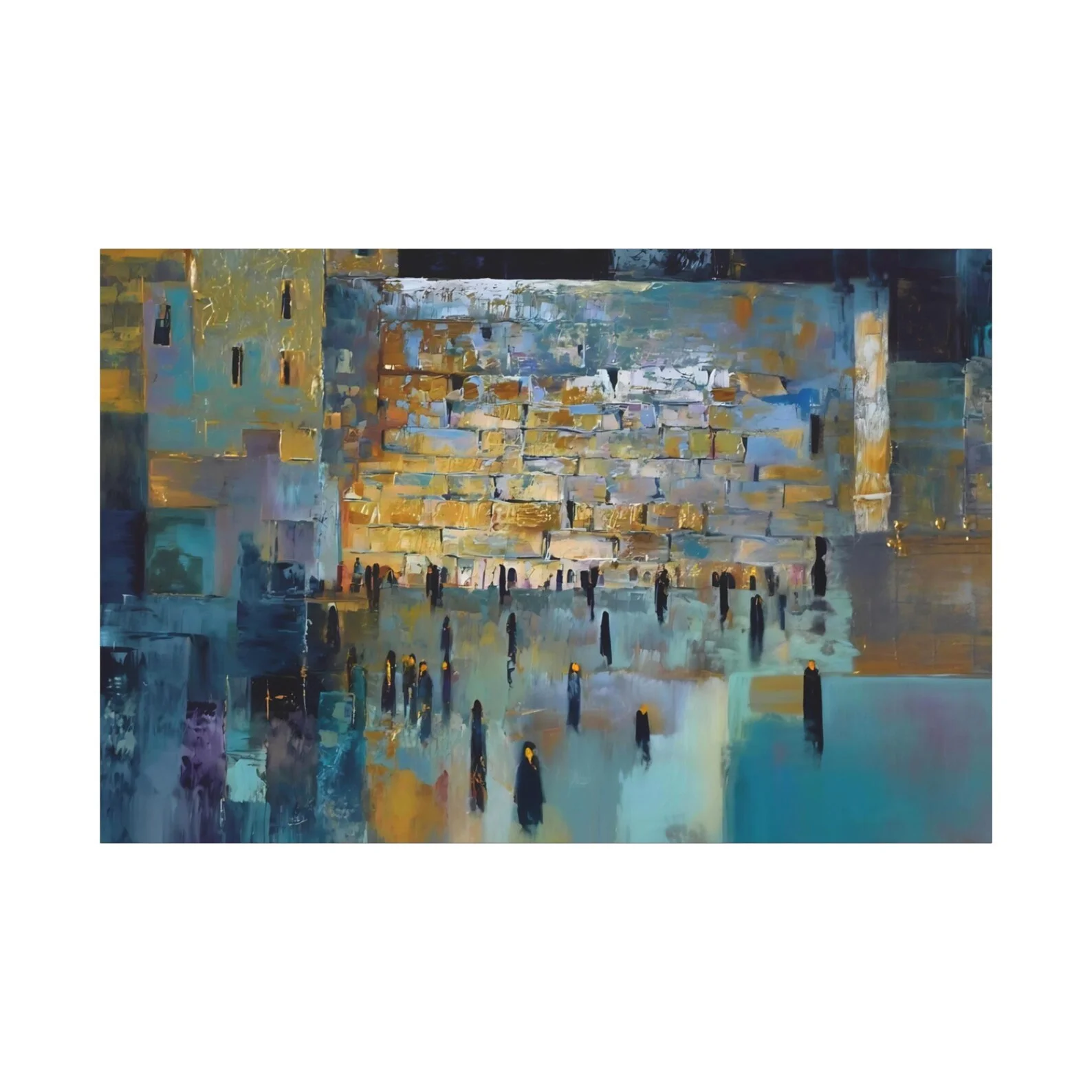 Abstract Jewish Wall Painting Art, Hotel Decor Luxury Jew Murals Art, 2