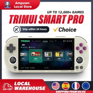 Trimui Smart Pro Handheld Game Console 4.96'' IPS Screen Linux System Joystick RGB Lighting Trimui Retro Video Game Console Gift 1