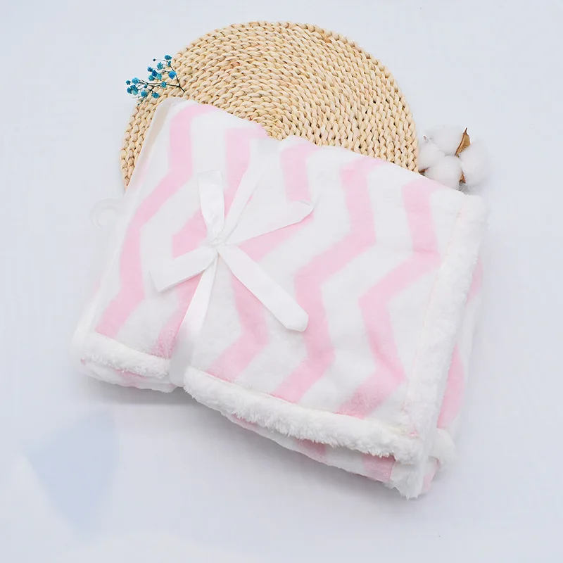 Baby Blanket Warm Fleece Thermal Newborn Soft Stroller Sleep Cover Infant Bedding Swaddle Wrap Soft 9