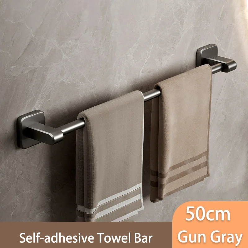 Self-Adhesive Bathroom Towel Rack Holder Rod 13