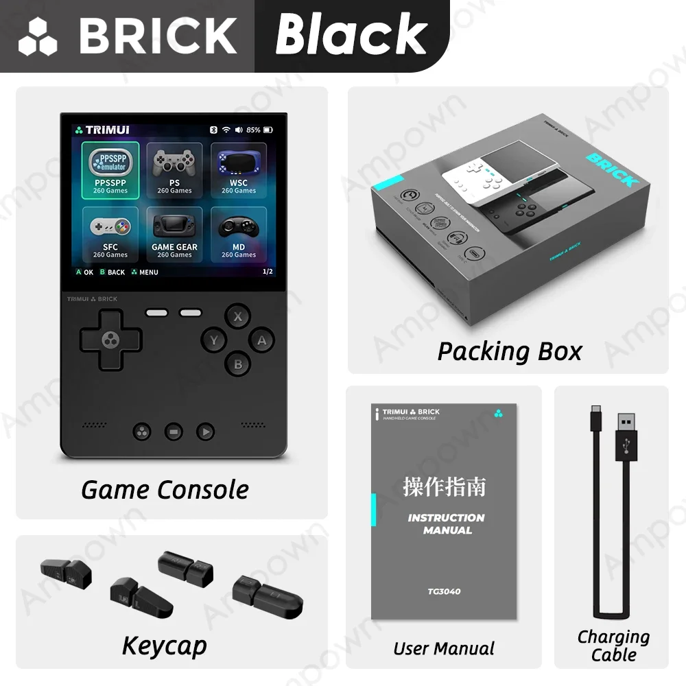 TRIMUI BRICK Handheld Game Console 3.2'' IPS Screen A133P Linux System Trimui 9