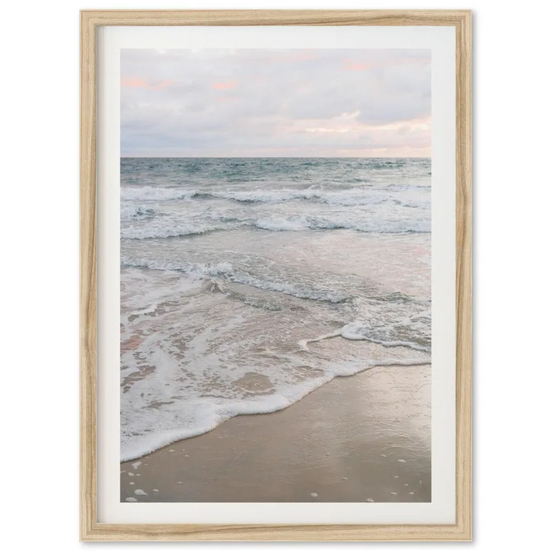 Modern Blue Ocean Waves Surf Poster Summer Seascape Coastal Beach 13