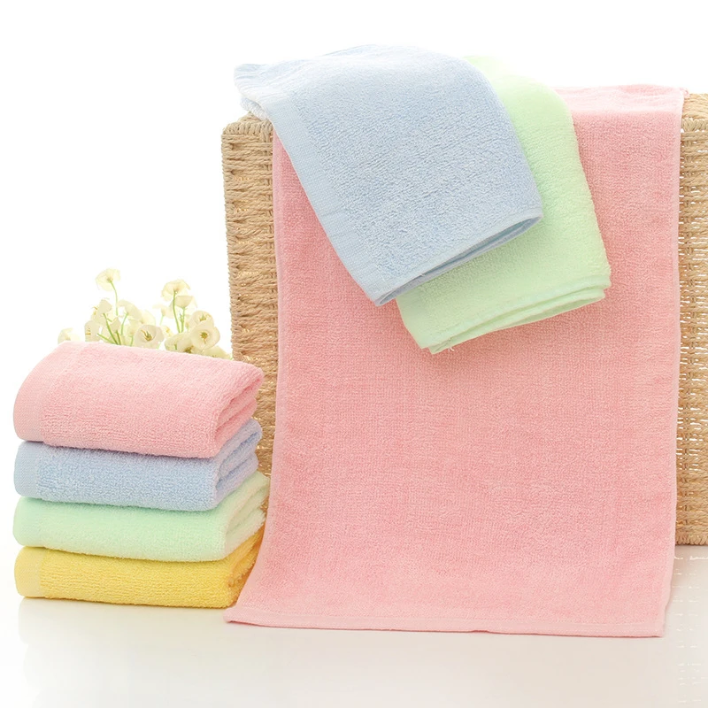 10 Pcs/Set Bamboo Fiber Face Towel 25x50cm Soft Children Hand Towel for Home Kitchen Bathroom 5