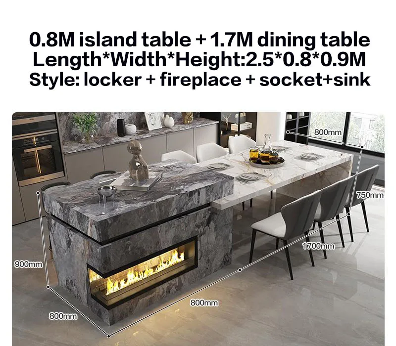 Custom Marble Kitchen Island 30