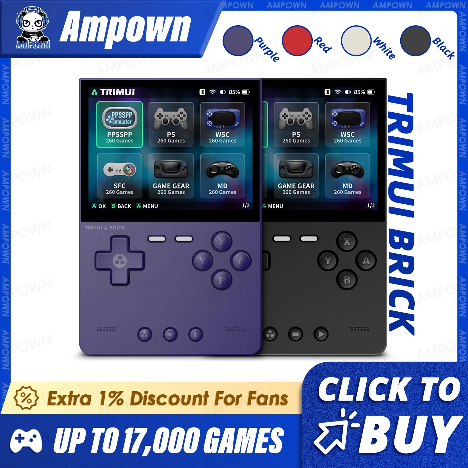 TRIMUI BRICK Handheld Game Console 3.2'' IPS Screen A133P Linux System Trimui 1
