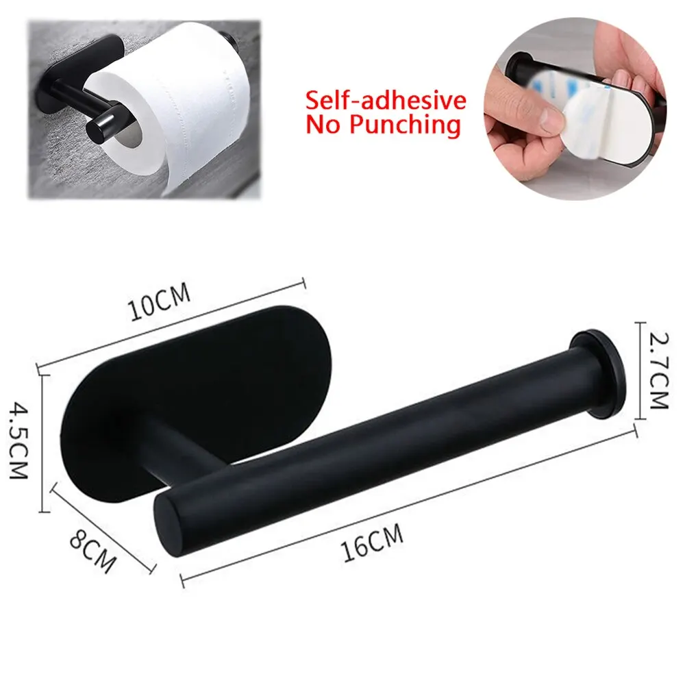 Adhesive Toilet Paper Holder Ktowel rack, bathroom holder 10