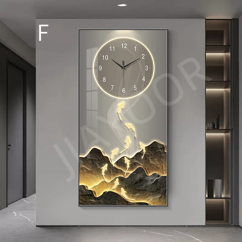 Modern Creative LED Wall Clock Lamps Mural Lighting 7