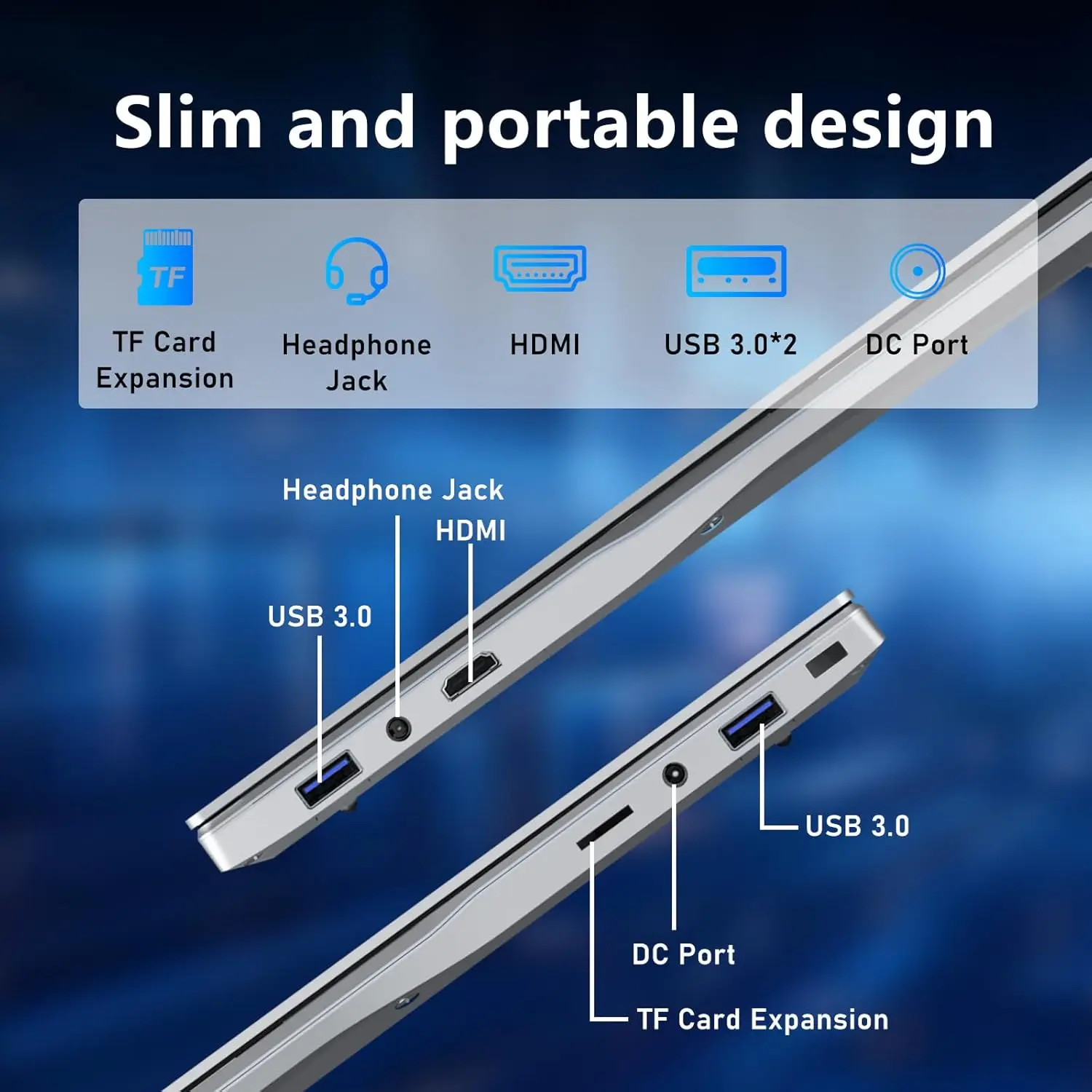 2025 Windows 11 Portable Laptop 15.6''Intel Core i7 8500Y Computer PC 6